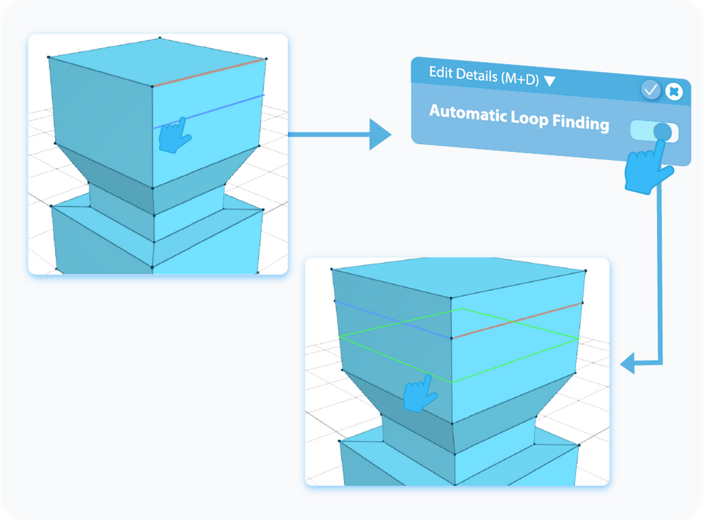 Toggle to enable the Automatic Loop Finding feature in the Edit Details tool